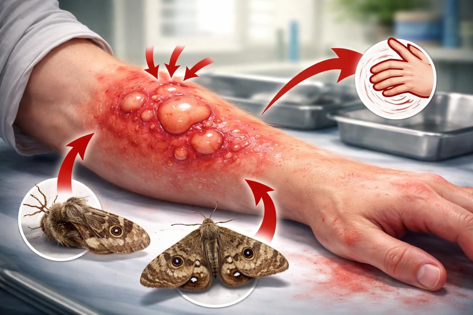 découvrez comment identifier les symptômes d'une piqûre de papillon de nuit et savoir quand elle peut être dangereuse pour votre santé.